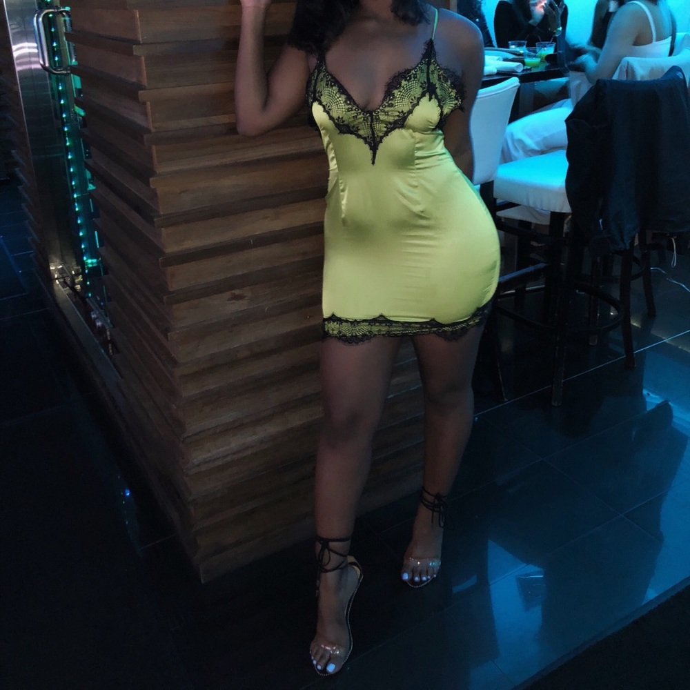 Lime Silk Dress